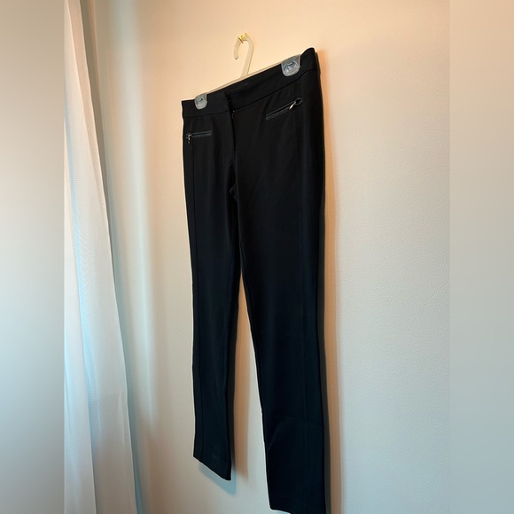 PAIGE Dress Pants w/ “Leather” Accents / Black / US Ladies 27 - Picture 2 of 9